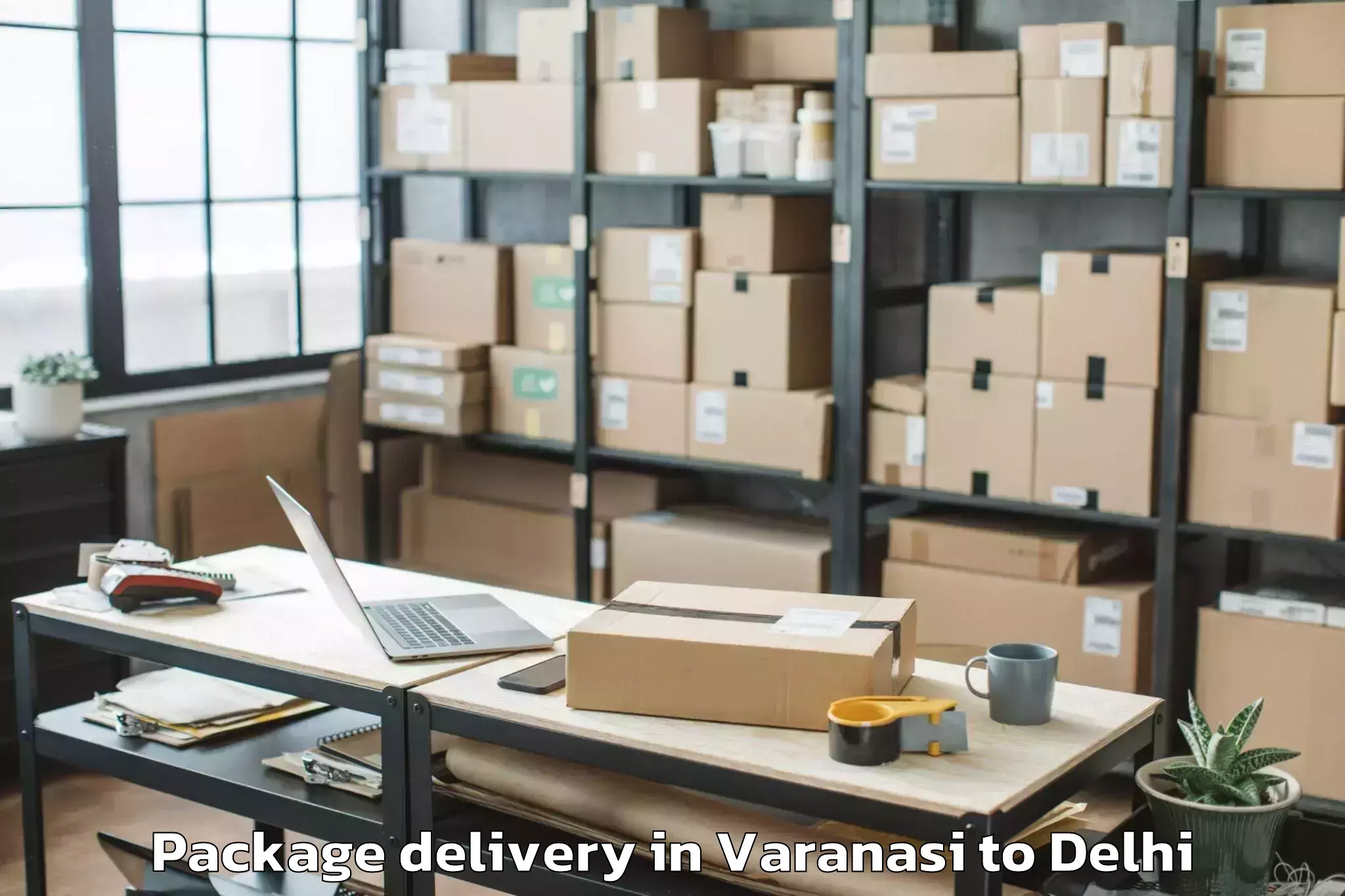 Get Varanasi to Indraprastha Institute Of Info Package Delivery